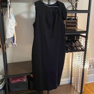 Eloquii asymmetrical neck black Dress